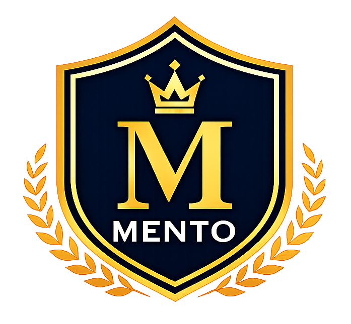 멘토 과외교실 MENTO 방패 로고